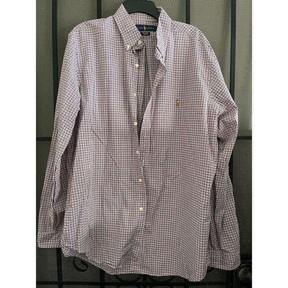 Mens polo Ralph Lauren button up XL longsleeve - Picture 1 of 4